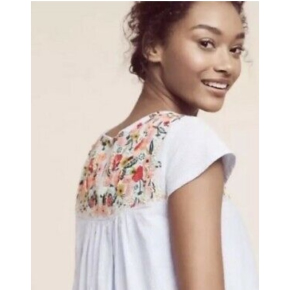 Anthropologie Maeve Chrissy Embroidered Swing 6 HTF - Picture 3 of 7